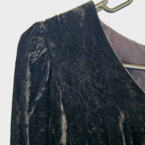 Vintage Velvet Metallic Dress Lanz Originals‎ Small Midi 80s Glam Paisley - Picture 3 of 7
